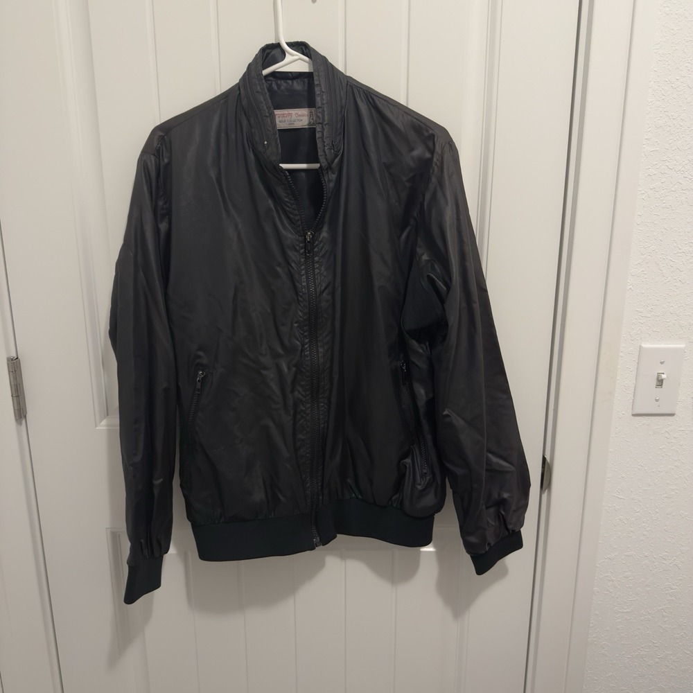 Turnburry Classics Black‎ Zip-Up Nylon Golf Jacket Size Medium